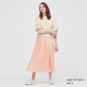 Uniqlo Chiffon Pleated Long Skirt
